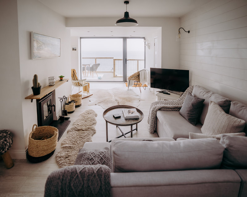White living room